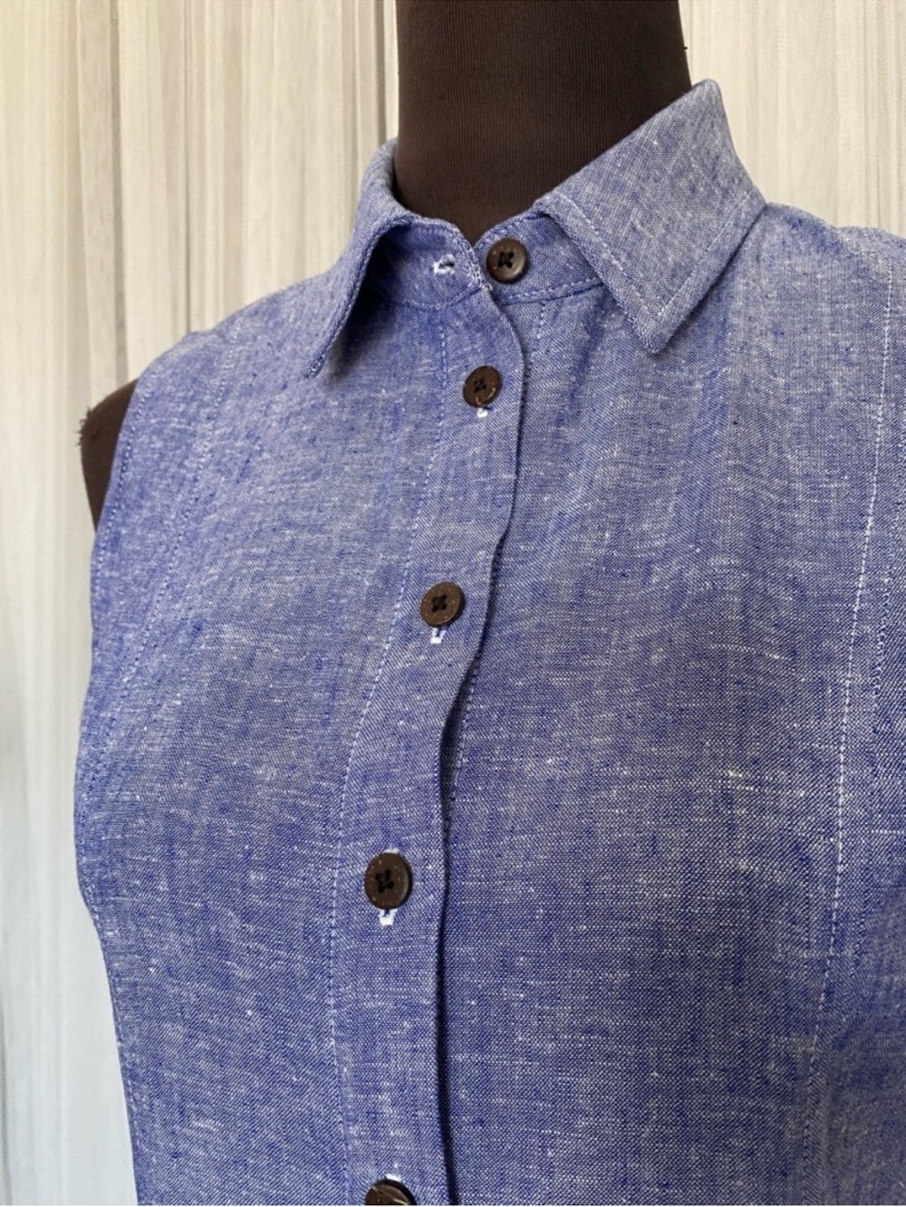 Anne Klein Linen Shirt Dress with Pockets [8]